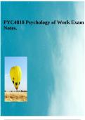 PYC4810 Psychology of Work Exam Notes.