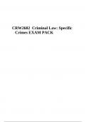  CRW2602 Criminal Law Specific Crimes Exam Pack.