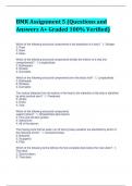 BMR Assignment 5 (Questions and Answers A+ Graded 100% Verified)