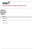 AQA A-level BIOLOGY 7402/1 Paper 1  Mark scheme June 2023