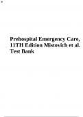 Prehospital Emergency Care, 11th Edition Test Bank