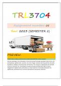 TRL3704 ASSIGNMENT 5 SEMESTER 2 2023