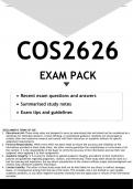 COS2626 EXAM PREPARATION PACK 2023 - DISTINCTION GUARANTEED