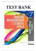 Test Bank For Nursing Interventions And Clinical Skills 7th Edition By Potter Latest Review 2023 Practice Questions and Answers, 100% Correct with Explanations, Highly Recommended, Download to Score A+