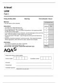 AQA A-LEVEL LAW PAPER 1 QUESTION PAPER MAY 2023 