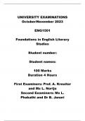 ENG1501 EXAM ANSWERS 2 OCT 2023