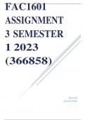 FAC1601  ASSIGNMENT    [Course title]  FAC1601 Assignment 3 Semester 1 2023 (366858)   