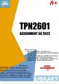 TPN2601 Assignment 50 2023