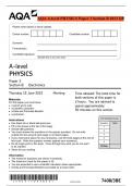 AQA A-level PHYSICS Paper 3 Section B 2023 QP (7408/3BE)