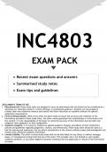 INC4803 EXAM PACK 2024 - DISTINCTION GUARANTEED