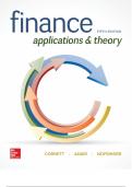 Finance Applications and Theory  5Th ed  by Marcia Cornett - Test Bank