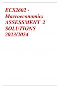 ECS2602 - Macroeconomics ASSESSMENT 2 SOLUTIONS 2023/2024