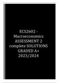 ECS2602 - Macroeconomics ASSESSMENT 2 SOLUTIONS 2023/2024 