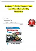 TEST BANK For Prehospital Emergency Care 11th Edition By Joseph J. Mistovich, Keith J. Karren| Verified Chapter's 1 - 46 | Complete