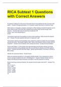 RICA Subtest 1 Questions with Correct Answers 