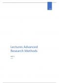 College aantekeningen Advanced Research Methods (MAN-MOD012-2023-1-V) 
