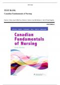 Test Bank for Canadian Fundamentals of Nursing, 6th Edition| Test Bank for Canadian Fundamentals of Nursing 6th Edition by Potter > all chapters 1-48