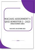 MAC2602 ASSIGNMENT 4 QUIZ SEMESTER 2 - 2023 (638631)