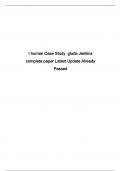 I human Case Study  gloria Jenkins complete paper Latest Update Already Passed
