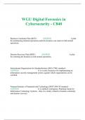 WGU Digital Forensics in Cybersecurity - C840