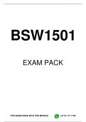 BSW1501 EXAM PACK 2023