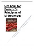 Test bank for Prescott's Principles of Microbiology 2024 latest update