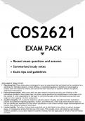 COS2621 EXAM PACK 2023 - DISTINCTION GUARANTEED