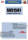 SUS1501 Assignment 8 PORTFOLIO (COMPLETE ANSWERS) Semester 2 2024 (678110) - DUE 11 October 2024