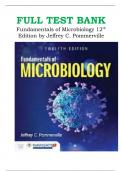 Test Bank for Fundamentals of Microbiology 12th Edition by Jeffrey C. Pommerville