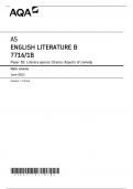 AQA A LEVEL ENGLISH LITERATURE A PAPER 1B 2023 MARK SCHEME (7716/1B: Literary genres: Drama: Aspects of comedy)