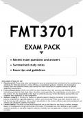 FMT3701 EXAM PACK 2023 - DISTINCTION GUARANTEED
