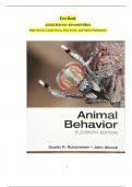 Animal Behavior, Eleventh Edition John Alcock, Linda Green, Paul Nolan, and Dustin Rubenstein Test Bank