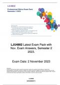 LJU4802 Latest Exam Pack with  Nov. Exam Answers, Semester 2 2023