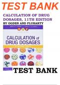 Test Bank For Calculation of Drug Dosages 11th Edition by Sheila J. Ogden, Linda Fluharty Chapter 1-19 | Complete Guide