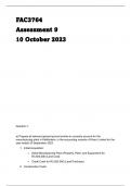 FAC3764 Assessment 9 due 10 October 2023