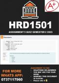 HRD1501 Assignment 5 Semester 2 2023 (ANSWERS)
