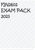 Fin2602 exam pack 2023