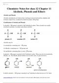 Alcohol Phenol and ether Class 12 Chemistry Notes 