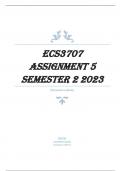 ECS3707 ASSIGNMENT 5 SEMESTER 2 2023