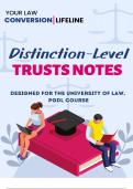 Equity and Trust Law Notes (DISTINCTION) for University of Law Post Graduate Diploma in Law (PGdL) course 