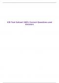 ICB Test Solved 100% Correct Questions and Answers