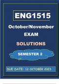 ENG1515 PORTFOLIO EXAM (COMPLETE ANSWERS) Semester 2 - DUE 12 October 2023