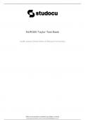 Test Bank - Fundamentals of Nursing: The Art andScience of Person-Centered Care, 10th Edition (Taylor,2023), Chapter 1-47 | All Chapters