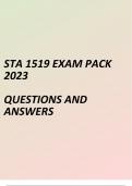 Basic Statistics(STA1510 Exam pack 2023)