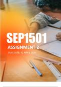 SEP1501 Assignment 2  (ANSWERS) Due 12 April 2024