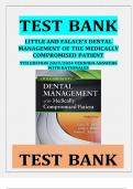 TEST BANK LITTLE AND FALACE'S DENTAL MANAGEMENT OF THE MEDICALLY COMPROMISED PATIENT 9TH EDITION 2023/2024 VERIFIED ANSWERS  WITH RATIONALES