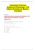 Essentials Of Human Anatomy & Physiology -11th Edition By Elaine N. Marieb – Test Bank