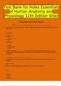 Test Bank for Holes Essentials of Human Anatomy and Physiology 11th Edition Shier