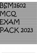 BSM1602 MCQ EXAM PACK 2023