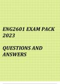 Applied English Language Studies: Further Explorations(ENG2601 Exam pack 2023)